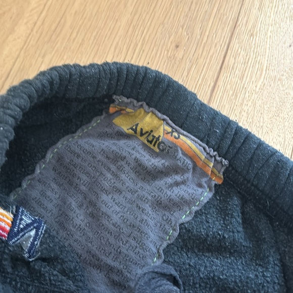 AVIATOR NATION SWEATS, BLACK WITH BLUE STRIPES DOWN ONE LEG, SIZE ADILT XS - Picture 3 of 4